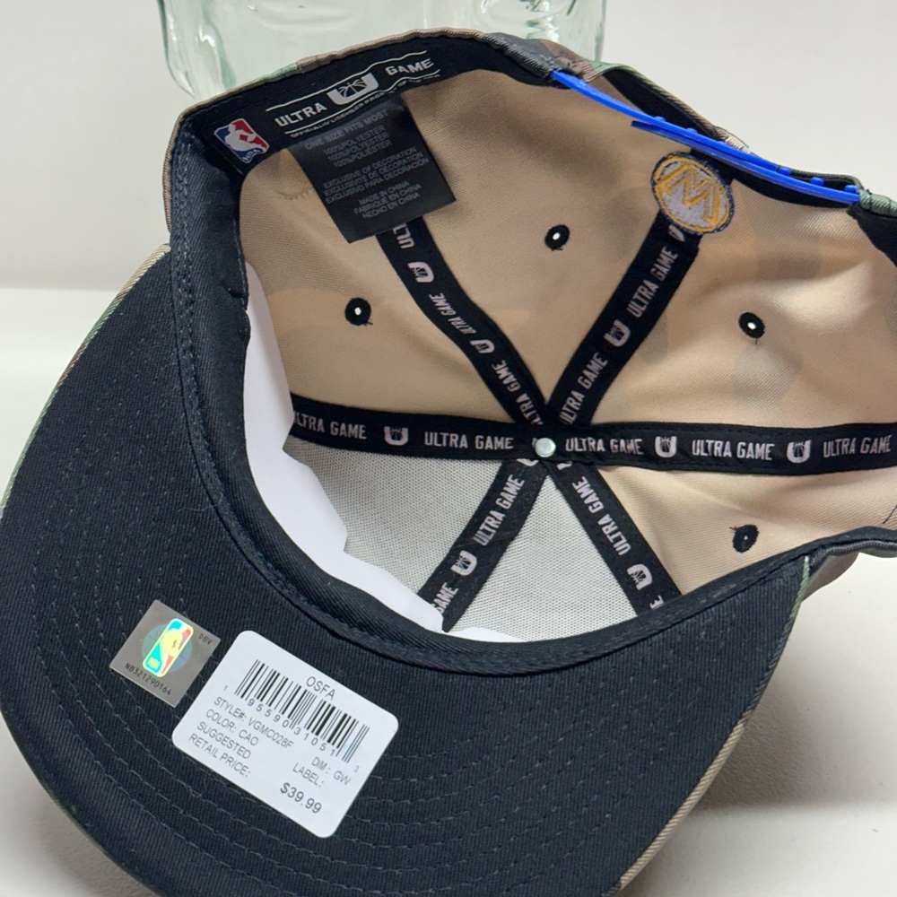 Golden State Warriors Hat Snapback Camouflage Camo Cap UNK NBA Ultra Game OSFA - Picture 6 of 7
